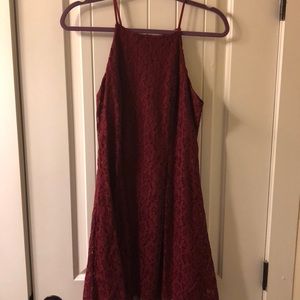 Maroon lace dress